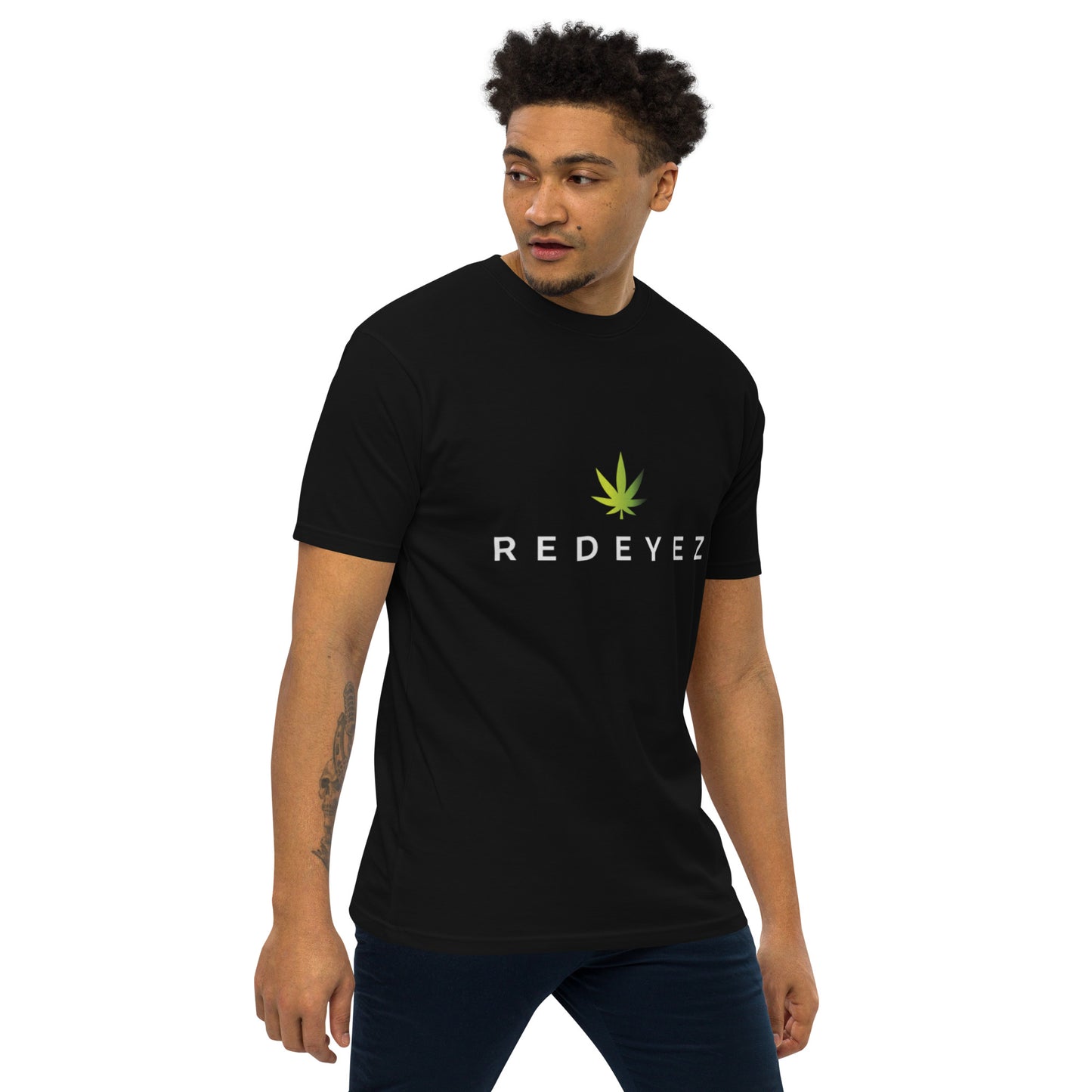 Red Eyez - Camiseta premium de peso pesado para hombre