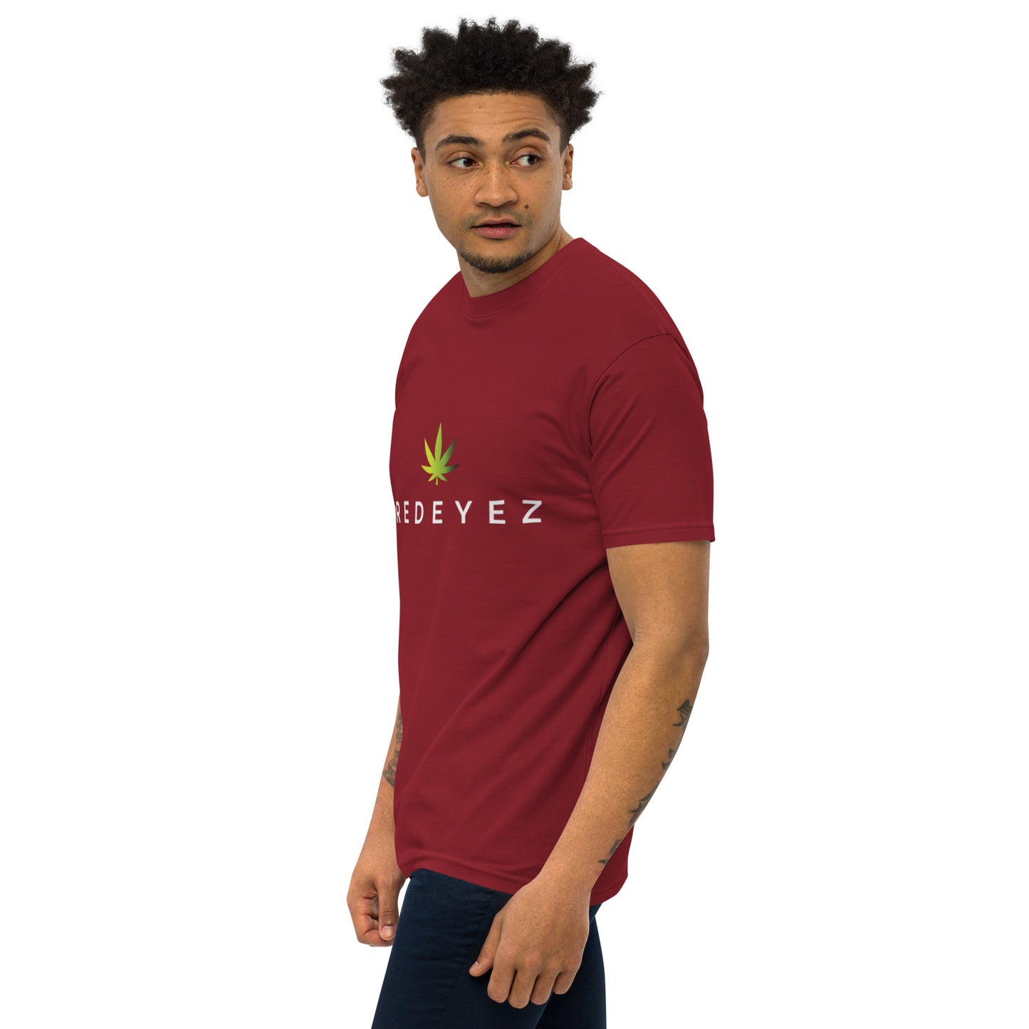 Red Eyez - Camiseta premium de peso pesado para hombre
