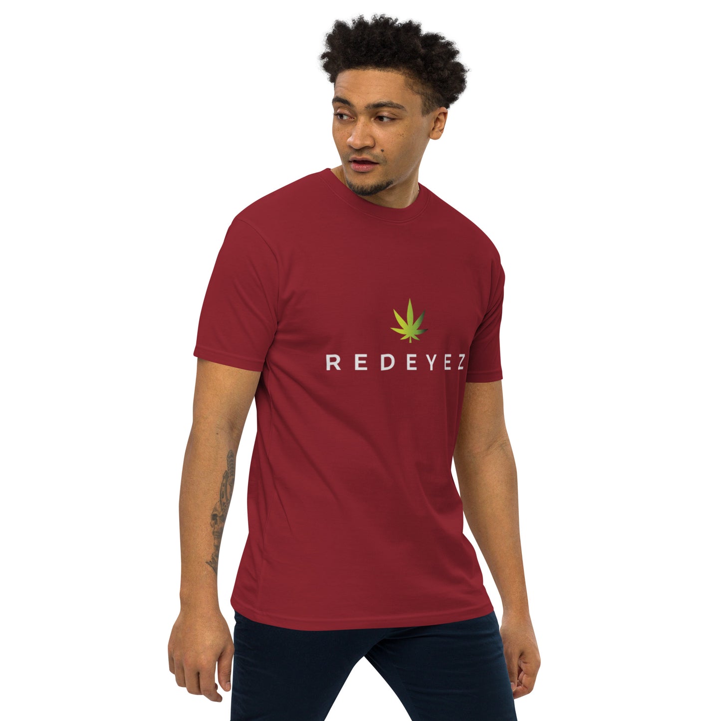 Red Eyez - Camiseta premium de peso pesado para hombre