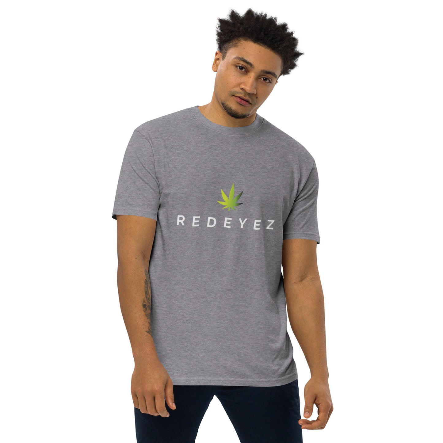 Red Eyez - Camiseta premium de peso pesado para hombre
