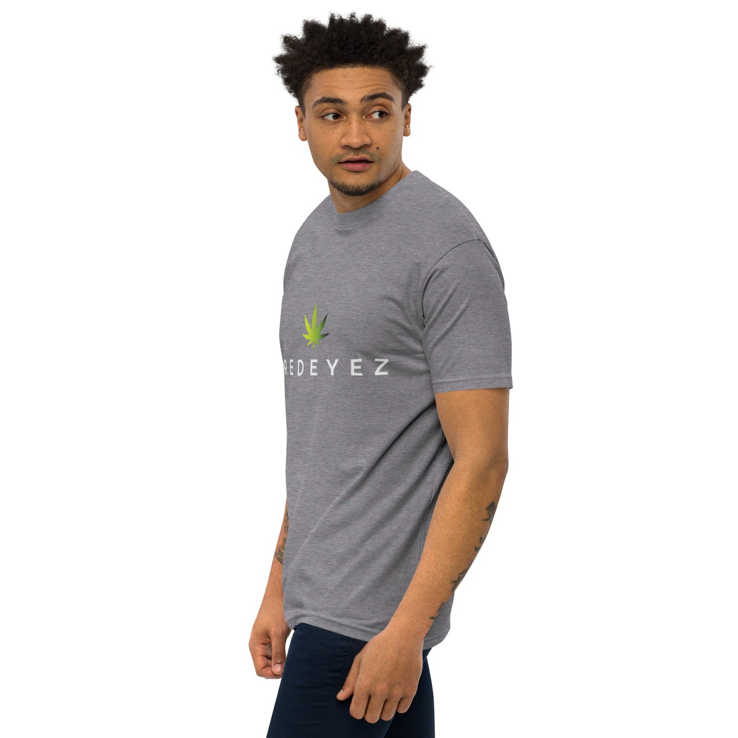 Red Eyez - Camiseta premium de peso pesado para hombre