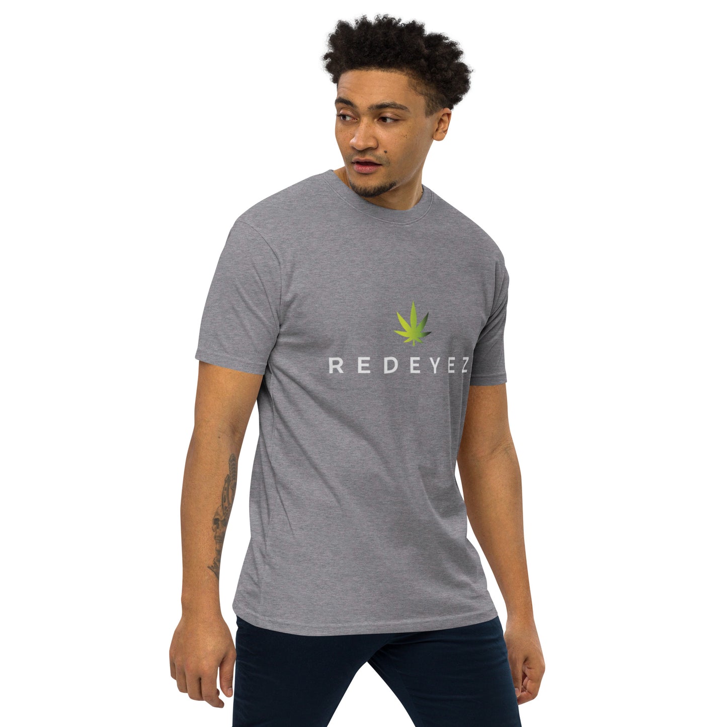 Red Eyez - Camiseta premium de peso pesado para hombre