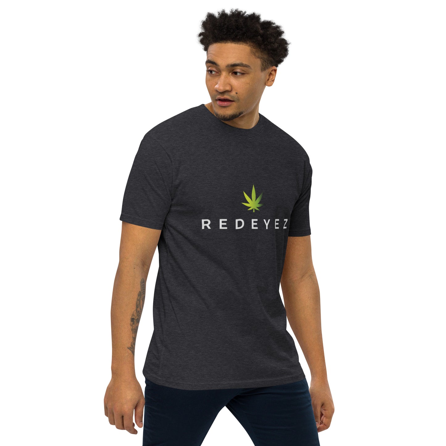Red Eyez - Camiseta premium de peso pesado para hombre