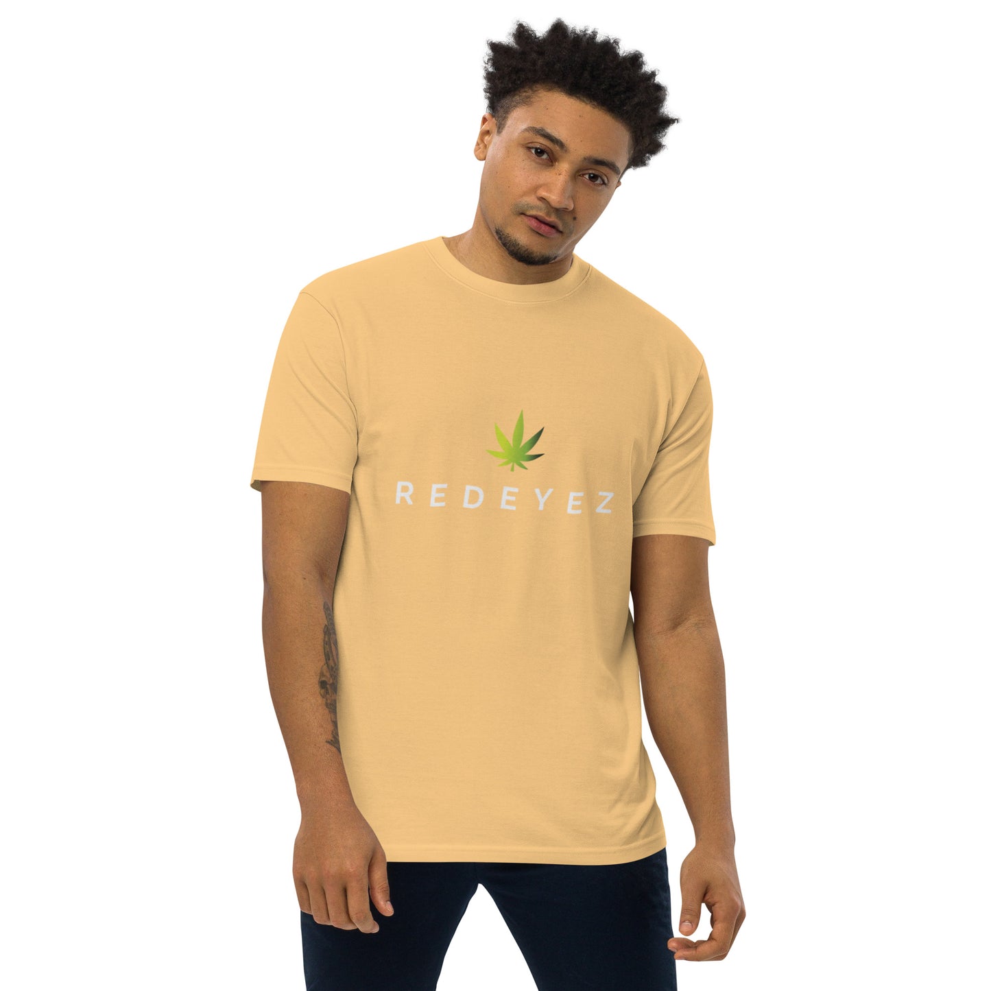 Red Eyez - Camiseta premium de peso pesado para hombre