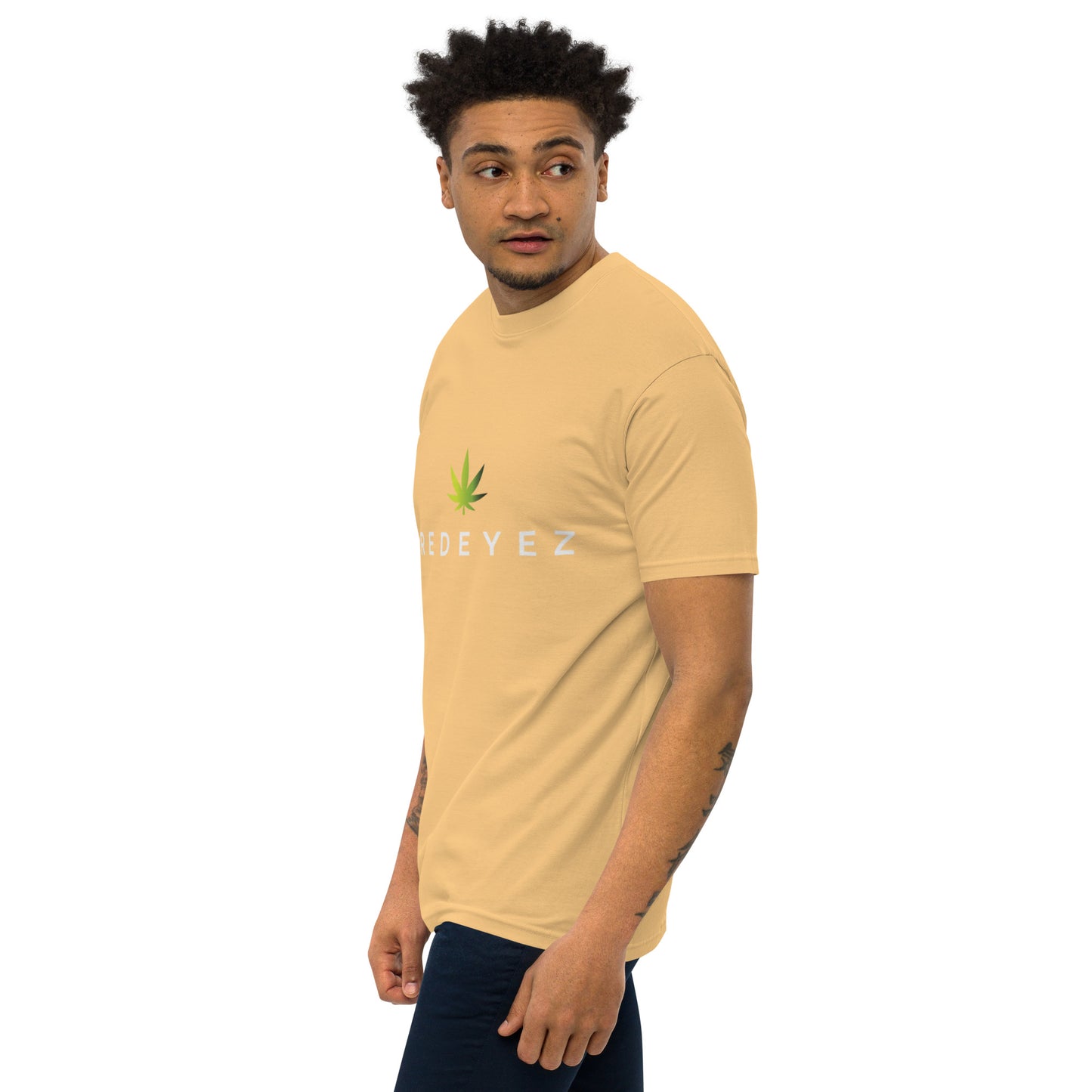 Red Eyez - Camiseta premium de peso pesado para hombre