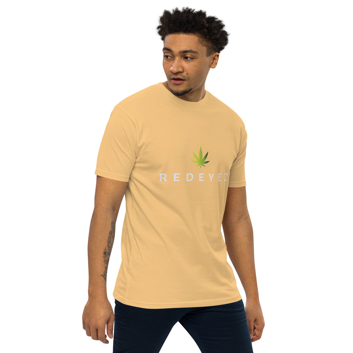 Red Eyez - Camiseta premium de peso pesado para hombre
