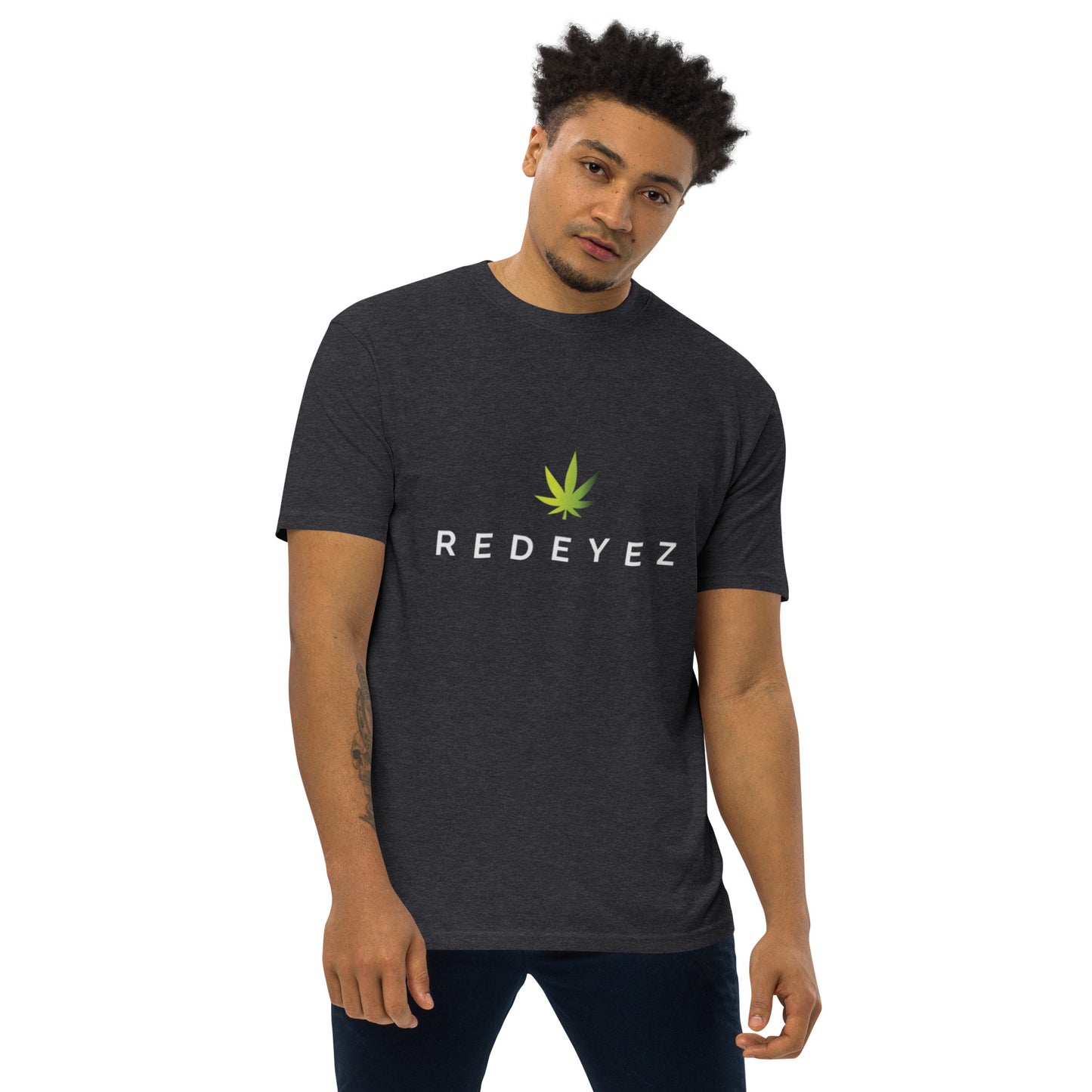 Red Eyez - Camiseta premium de peso pesado para hombre